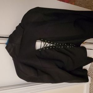 Black lace back blazer size 3X